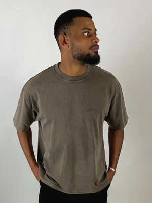 T-Shirt Oversize Whashed Coffee| ANGEL IN CHAOS SACRED CHAOS