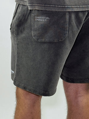 Short Washed Black | CHAOS IS FUEL