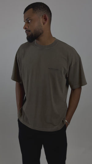 T-Shirt Oversize Whashed Coffee| ANGEL IN CHAOS